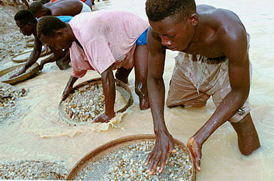 Miniere di diamanti in Africa