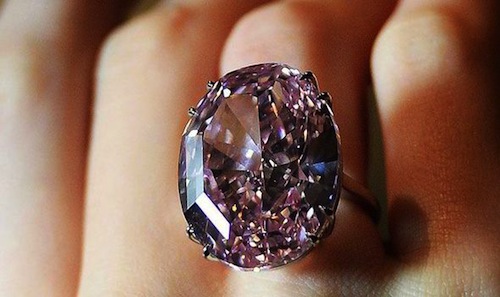 anello con diamante Pink Star
