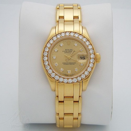 Rolex Oyster Perpetual Lady Datejust Pearlmaster Yellow Gold