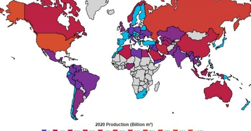 I primi 10 paesi produttori di gas naturale nel mondo