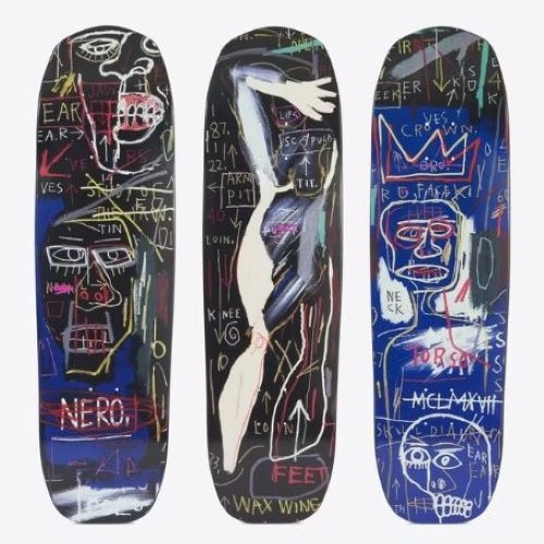 Saint Laurent Jean-Michel Basquiat Triptych Skateboard