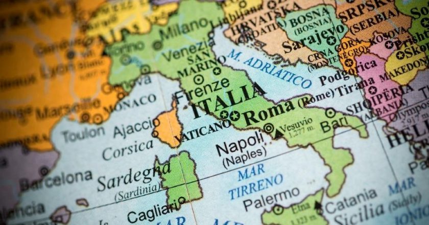 Cartina geografica dell'Italia