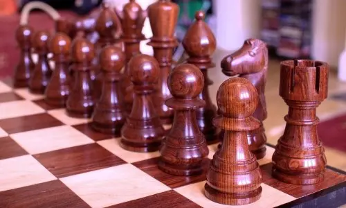 Piezas de ajedrez de madera cocobolo