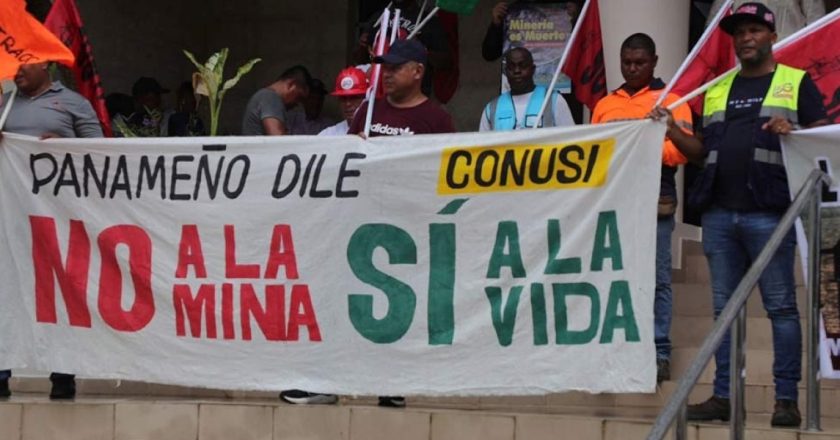 Proteste sindacali contro la miniera Cobre Panamá
