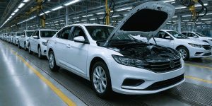 Dentro una fabbrica di automobili