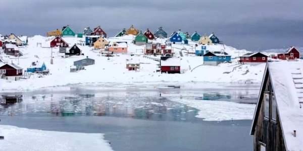Scorcio abitato della Groenlandia