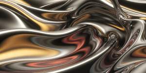 Astrazione di un metallo liquido in trasformazione