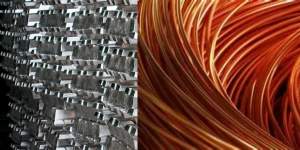 Pani di alluminio e vergella di rame