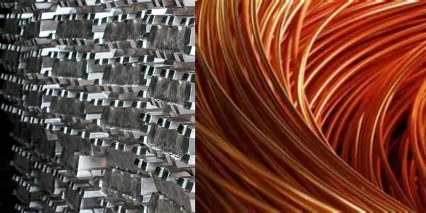 Pani di alluminio e vergella di rame