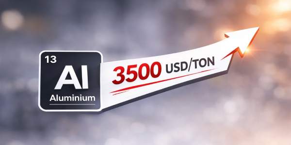 Alluminio vicino ai 3.500 dollari per tonnellata