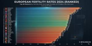 Tassi di fertilità in Europa (2024)