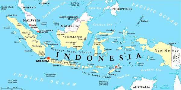Mappa dell'Indonesia