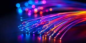 Cavi elettrici colorati e fibra ottica a LED