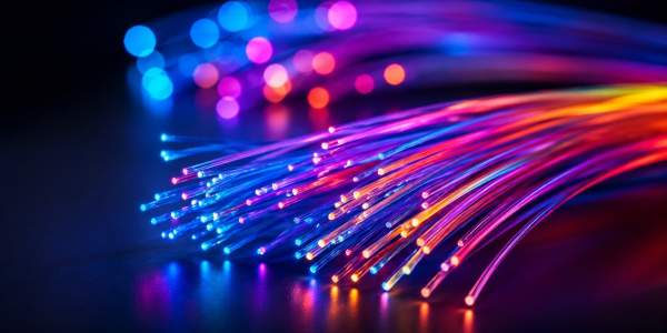 Cavi elettrici colorati e fibra ottica a LED